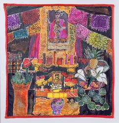 Frida Kahlo (1910-54) Shrine, 2005 (festékek selyemen)